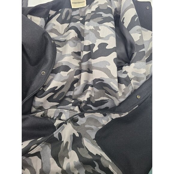 New Norman Russell Shirt Jacket Mens L? Black Camo Snap Front  SAMPLE - Picture 5 of 5